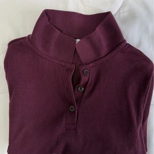 Calvin Klein Jeans Maroon Ribbed Top